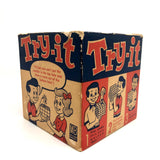 "Try It" c. 1960 Milton Bradley Lucite Ball in Maze Puzzle