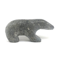 Elegant Inuit Carved Stone Polar Bear