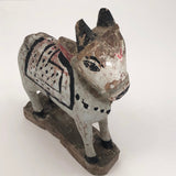 Antique Painted Wooden Indian Hindu Bull (Nandi)