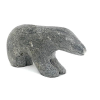 Elegant Inuit Carved Stone Polar Bear