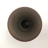 Chinese Cinnabar Small Vase with Brass Interior