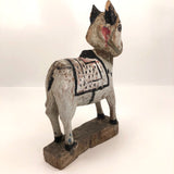 Antique Painted Wooden Indian Hindu Bull (Nandi)