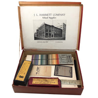J.L Hammett Co. Antique School Supplies Salesman Samples - Full Box