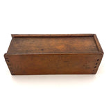 Nice Old Bone and Ebony Complete Double Six Dominoes in Original Slide Top Box