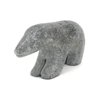 Elegant Inuit Carved Stone Polar Bear