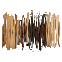 Lot of Wooden Clay Sculpting Tools, Mostly Japanese
