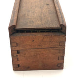 Nice Old Bone and Ebony Complete Double Six Dominoes in Original Slide Top Box