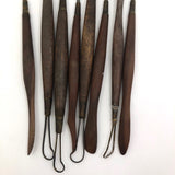 Lot of Wooden Clay Sculpting Tools, Mostly Japanese