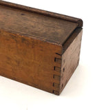 Nice Old Bone and Ebony Complete Double Six Dominoes in Original Slide Top Box