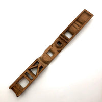 Unusual Tall Carved Geometric Totem-like Whimsy!
