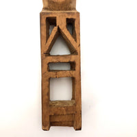Unusual Tall Carved Geometric Totem-like Whimsy!