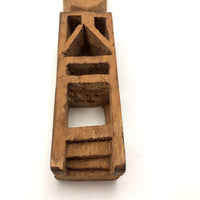 Unusual Tall Carved Geometric Totem-like Whimsy!