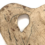 Wooden Horse Cutout with Chippy White Paint