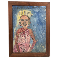 Marvelous 1970 Kenyan Painting of Kikuyu, Signed Walter Alex Ngigi