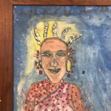 Marvelous 1970 Kenyan Painting of Kikuyu, Signed Walter Alex Ngigi