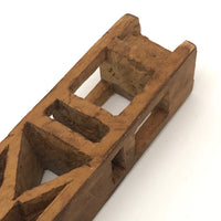 Unusual Tall Carved Geometric Totem-like Whimsy!