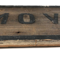 Antique Double-sided Painted DENT / REMOVED Sign on Pine Plank