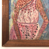 Marvelous 1970 Kenyan Painting of Kikuyu, Signed Walter Alex Ngigi