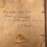 Marvelous 1970 Kenyan Painting of Kikuyu, Signed Walter Alex Ngigi