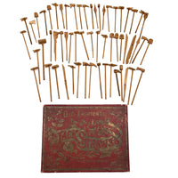 C. 1890 McLaughlin Brothers, NY Wooden “Old Fashioned” Jackstraws in Original Box