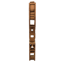 Unusual Tall Carved Geometric Totem-like Whimsy!