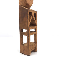 Unusual Tall Carved Geometric Totem-like Whimsy!