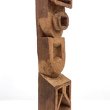Unusual Tall Carved Geometric Totem-like Whimsy!