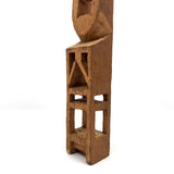 Unusual Tall Carved Geometric Totem-like Whimsy!