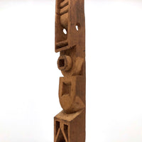 Unusual Tall Carved Geometric Totem-like Whimsy!