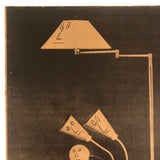 Vintage Presumed Saul Steinberg Newspaper/Publication Image in Period Frame