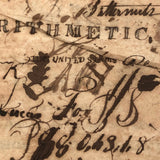 J.K Palmer's 1832 Arithmetic Book with Hand Done Fraktur Lettering
