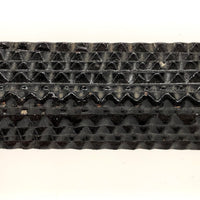 Shiny Black Old Chip Carved Tramp Art Frame, with Glass