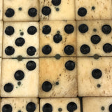 Louisa Seyfert's Excellent 1884 Bone Dominoes in Handmade Box, Complete Set