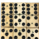 Louisa Seyfert's Excellent 1884 Bone Dominoes in Handmade Box, Complete Set