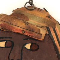 Black Americana Painted Wooden Folk Art Woman Keyholder