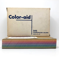 Color-Aid Vintage Set of 202 Coordinated Color Swatches, 6 by 9 inch
