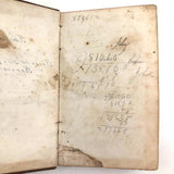1863 Blanchard's Arithmetic Book with Hex Carved in Leather Cover