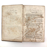 1863 Blanchard's Arithmetic Book with Hex Carved in Leather Cover