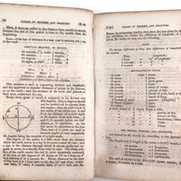 1863 Blanchard's Arithmetic Book with Hex Carved in Leather Cover