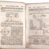 1863 Blanchard's Arithmetic Book with Hex Carved in Leather Cover