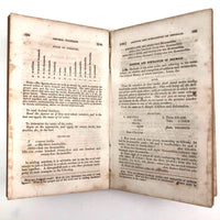 1863 Blanchard's Arithmetic Book with Hex Carved in Leather Cover