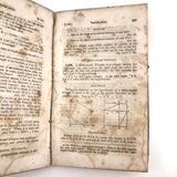 1863 Blanchard's Arithmetic Book with Hex Carved in Leather Cover