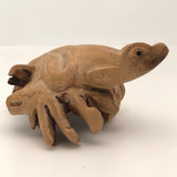 Chinaberry Wood Carved "Parasite"  Frog