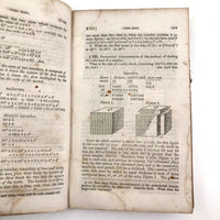 1863 Blanchard's Arithmetic Book with Hex Carved in Leather Cover
