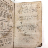 1863 Blanchard's Arithmetic Book with Hex Carved in Leather Cover