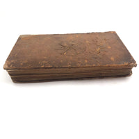 1863 Blanchard's Arithmetic Book with Hex Carved in Leather Cover