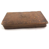 1863 Blanchard's Arithmetic Book with Hex Carved in Leather Cover