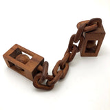 Great Carved Chain Links Whimsy with Two Balls in Cages