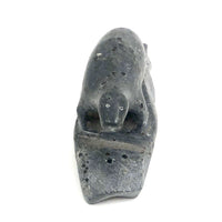 Inuit Carved Stone Seal on Rock