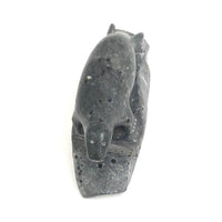Inuit Carved Stone Seal on Rock
